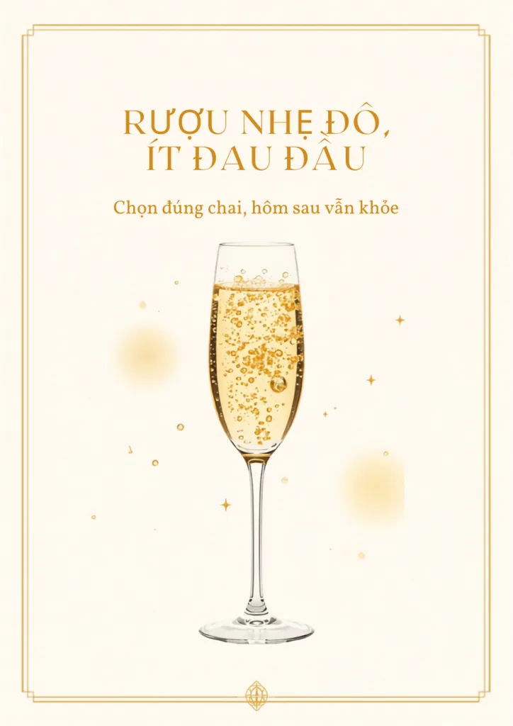 Chọn Rượu "Nhẹ Đô", Ít Gây Đau Đầu Hôm Sau