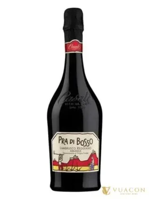 Pra Di Bosso Lambrusco Reggiano Amabile Vino Frizzante – sparkling Sweet, Ý, 750ml