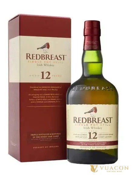 Irish whiskey Redbreast 12 năm single pot still