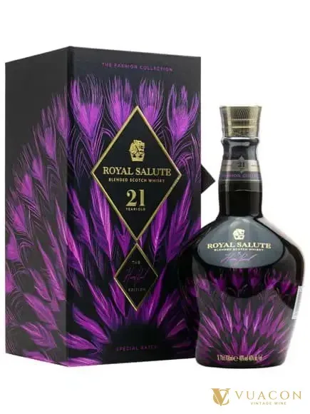 Royal Salute 21 năm – Harris Reed Fuchsia – blended Scotch, Scotland, 700ml