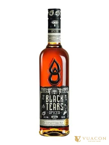 Rum Black Tears Spiced của Cuba, lựa chọn thay rượu Bacardi Carta Negra