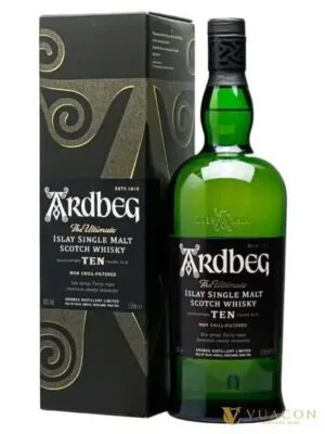 Rượu Ardbeg Ten 1L – single Malt Scotch, Islay, Scotland
