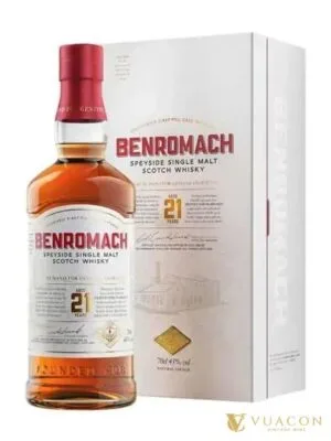 Rượu Benromach 21 năm – single Malt Scotch, Speyside, Scotland, 700ml