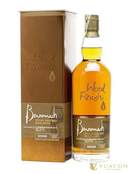 Rượu Benromach Sassicaia 2009 – single Malt Scotch, Speyside, Scotland, 700ml