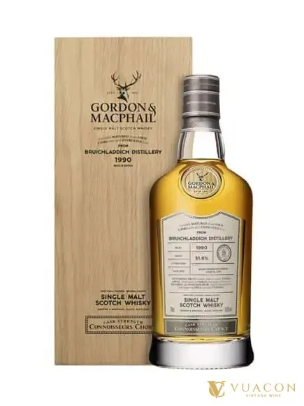 Rượu Bruichladdich 1990 – cask Strength, Islay, Scotland, 700ml