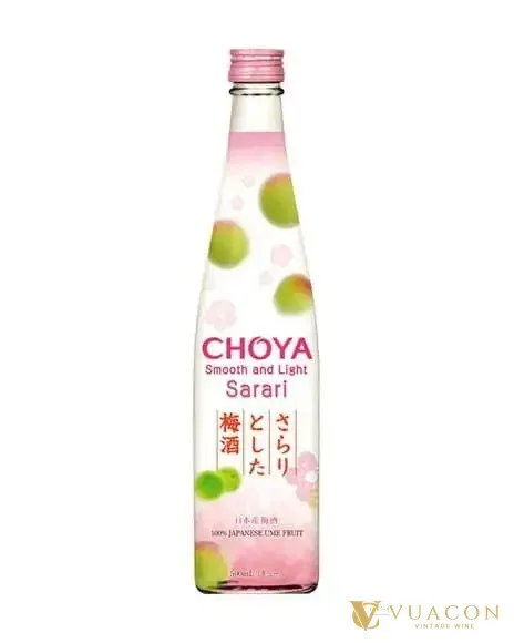 Rượu Choya Sarari Smooth and light – rượu mùi trái cây, Nhật Bản, 500ml