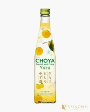 Rượu Choya Sarari Yuzu Smooth and Fruity – rượu mùi trái cây, Nhật Bản, 500ml