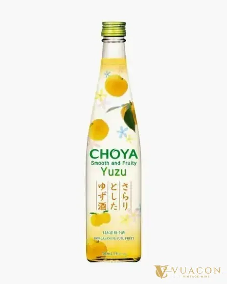 Rượu Choya Sarari Yuzu Smooth and Fruity – rượu mùi trái cây, Nhật Bản, 500ml