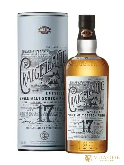 Rượu Craigellachie 17 năm – single Malt Scotch, Speyside, Scotland, 700ml