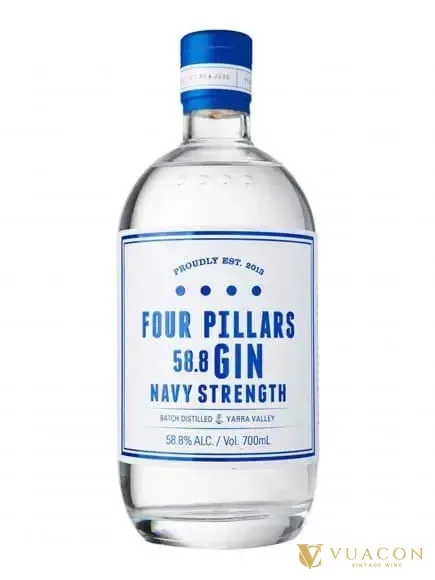 Rượu gin Four Pillars Navy Strength – Úc, 700ml