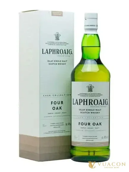 Rượu Laphroaig Four Oak – single Malt Scotch, Islay, Scotland, 1L