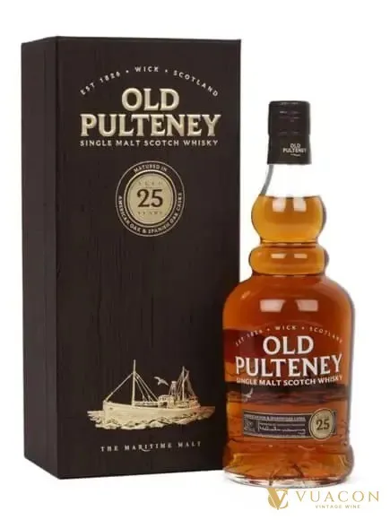 Rượu Old Pulteney 25 năm – single Malt Scotch, Highland, Scotland, 700ml