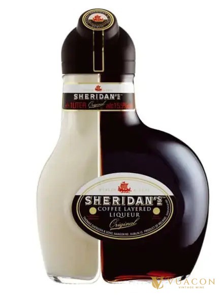 Rượu Sữa Coffee Sheridan's chai 2 ngăn, rượu cà phê sữa 15,5%