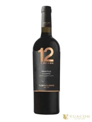 Rượu vang 12 E Mezzo Primitivo – Puglia, Ý, 750ml