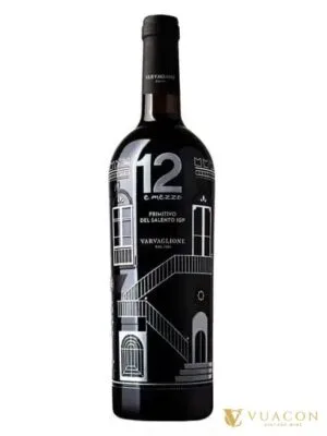 Rượu vang 12 E Mezzo Primitivo Masseria – Puglia, Ý, 750ml