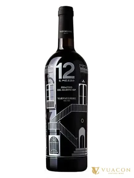 Rượu vang 12 E Mezzo Primitivo Masseria – Puglia, Ý, 750ml
