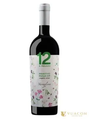 Rượu vang 12 E Mezzo Primitivo Organic – Puglia, Ý, 750ml