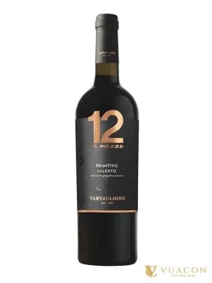 Rượu vang 12 E Mezzo Primitivo – Puglia, Ý, 750ml