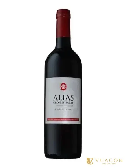 Rượu vang Alias Croizet Bages – Bordeaux, Pháp, 750ml