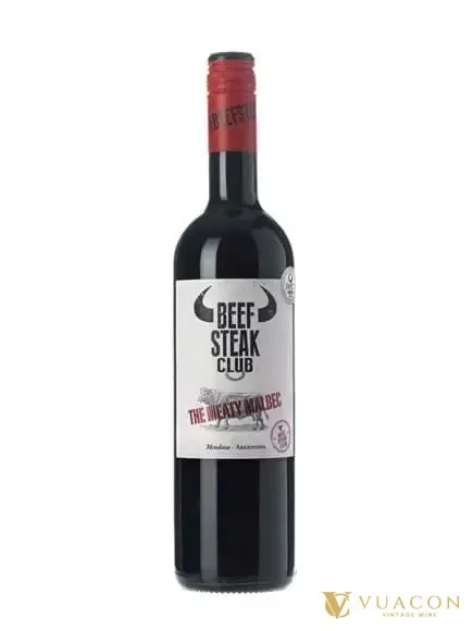 Rượu vang Beefsteak Club The Meaty Malbec – Mendoza, Argentina, 750ml – chai và nhãn