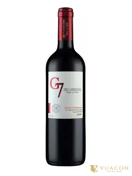 Rượu vang Chile G7 Cabernet Sauvignon – 750ml – chai và nhãn