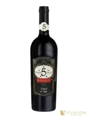 Rượu vang Cinque Stelle Romance – Ý, 750ml