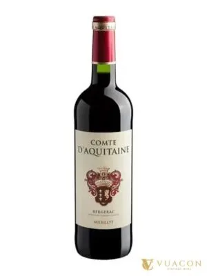 Rượu vang Comte D’Aquitaine Bergerac Merlot – Pháp, 750ml