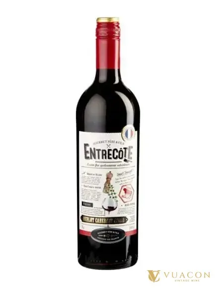Rượu vang Entrecote Melot Cabernet Syrah – Bordeaux, Pháp, 750ml