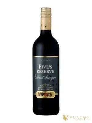 Rượu vang Five’s Reserve Cabernet Sauvignon – Nam Phi, 750ml