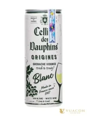 Rượu vang lon Cellier des Dauphins Blanc 250ml – Pháp