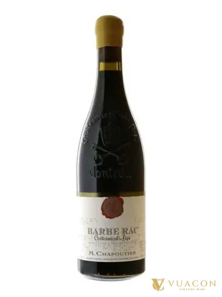 Châteauneuf-du-Pape 2024 và chai M.Chapoutier Chateauneuf du Pape Barbe Rac Grenache vườn già
