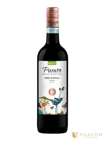 Rượu vang Purato Nero d’Avola Organic DOC – Ý, 750ml