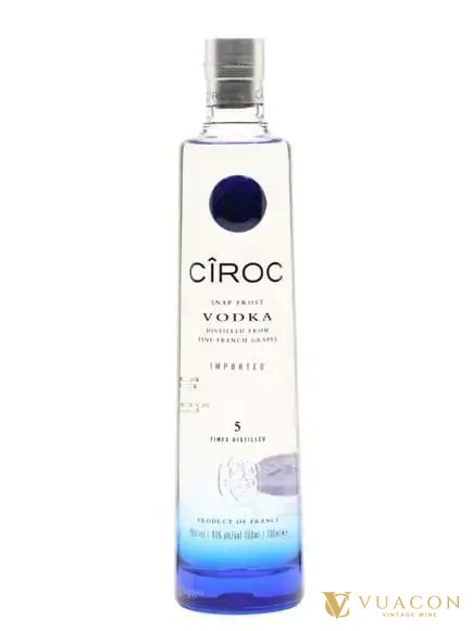 Chai vodka Cîroc làm từ nho Pháp, ví dụ vodka làm từ nho