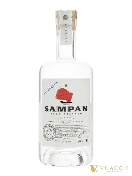 Sampan 54% – White Rhum Vietnam – rum, Việt Nam, 700ml