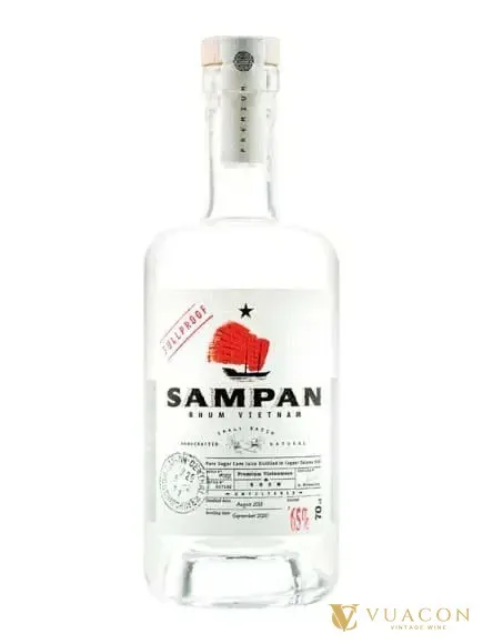Sampan 65% – White Rhum Vietnam – rum, Việt Nam, 700ml