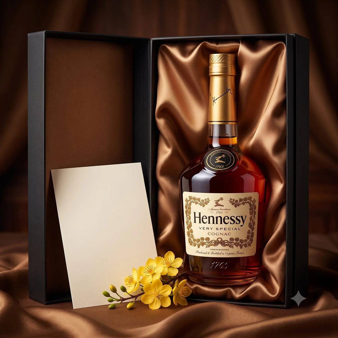 Set quà Tết 1 triệu: cognac Hennessy VS trong hộp quà – Pháp, 700ml