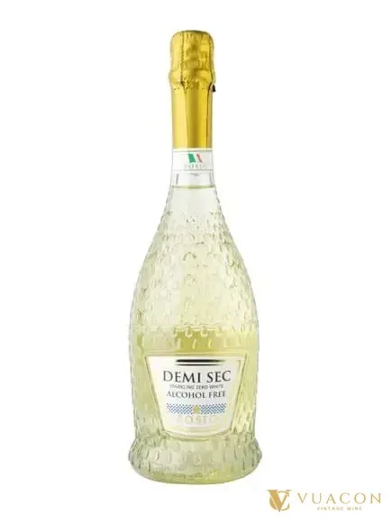 Sparkling Bosio Zero Demi-Sec White – vang nổ / Sparkling, Ý, 750ml – chai và nhãn