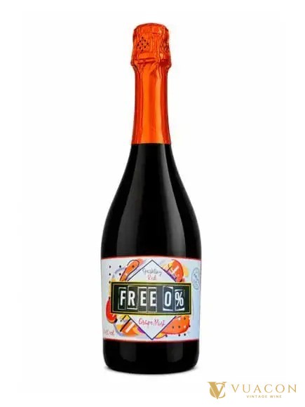 Chai vang sủi InterBrosa Free 0% Red không cồn
