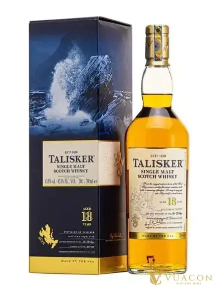 Talisker 18 năm – single Malt Scotch, Island, Scotland, 700ml