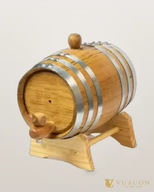Thùng gỗ sồi – American White Oak Barrel 1L – chai chính hãng tại Vua Cồn