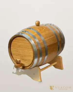 Thùng gỗ sồi – American White Oak Barrel 3L – chai chính hãng tại Vua Cồn