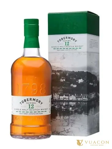 Tobermory 12 năm – single Malt Scotch, Island, Scotland, 700ml