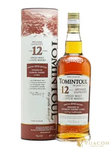 Tomintoul 12 năm – single Malt Scotch, Speyside, Scotland, 700ml