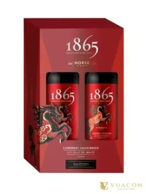 Vang 1865 Cabernet Sauvignon Horse Edition – Hộp quà đôi – Chile, 750ml
