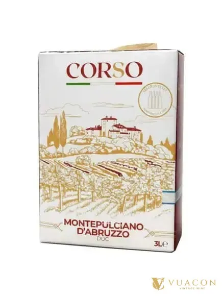 Vang bịch Corso Montepulciano DAbruzzo – Ý, 3000ml