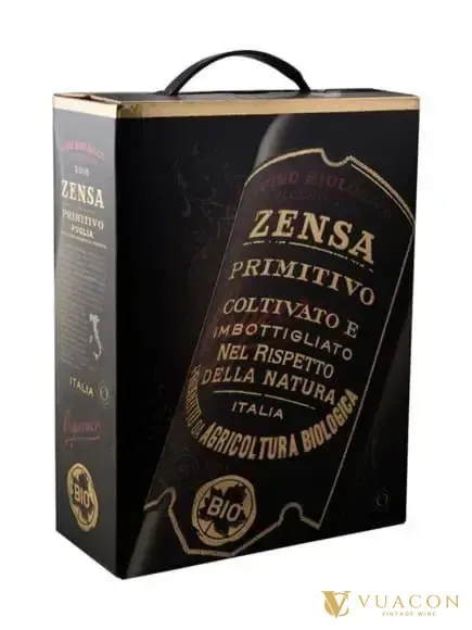 Vang bịch Zensa Primitivo – Puglia, Ý, 3000ml