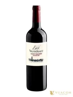 Vang Esprit de Valandraud – Bordeaux, Pháp, 750ml