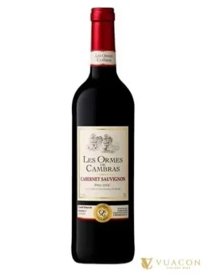 Vang Les Ormes de Cambras Cabernet Sauvignon – Languedoc, Pháp, 750ml