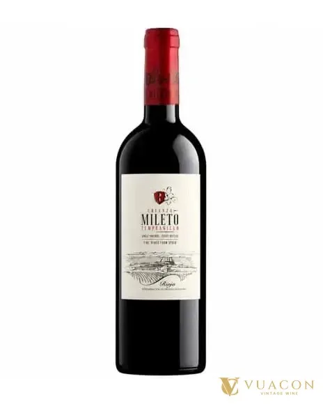 Vang Mileto Crianza Tempranillo 1.5L – Rioja, Tây Ban Nha, 1500ml