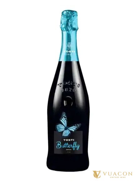 Chai Tosti Butterfly Demi Sec nhãn bướm xanh